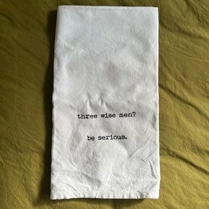 Tea towel Christmas decor